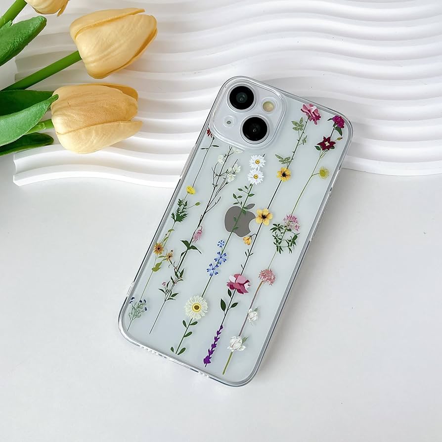 Amazon.co.jp: ZTOFERA iPhone 14 用花柄 クリアケース いphone14