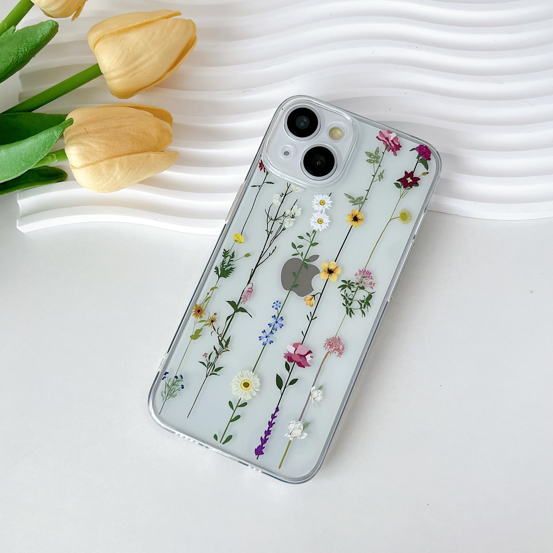 Amazon.co.jp: ZTOFERA iPhone 14 用花柄 クリアケース いphone14