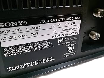 Amazon.com: Sony SLV-N50 Hi-Fi Stereo VHS VCR (Renewed