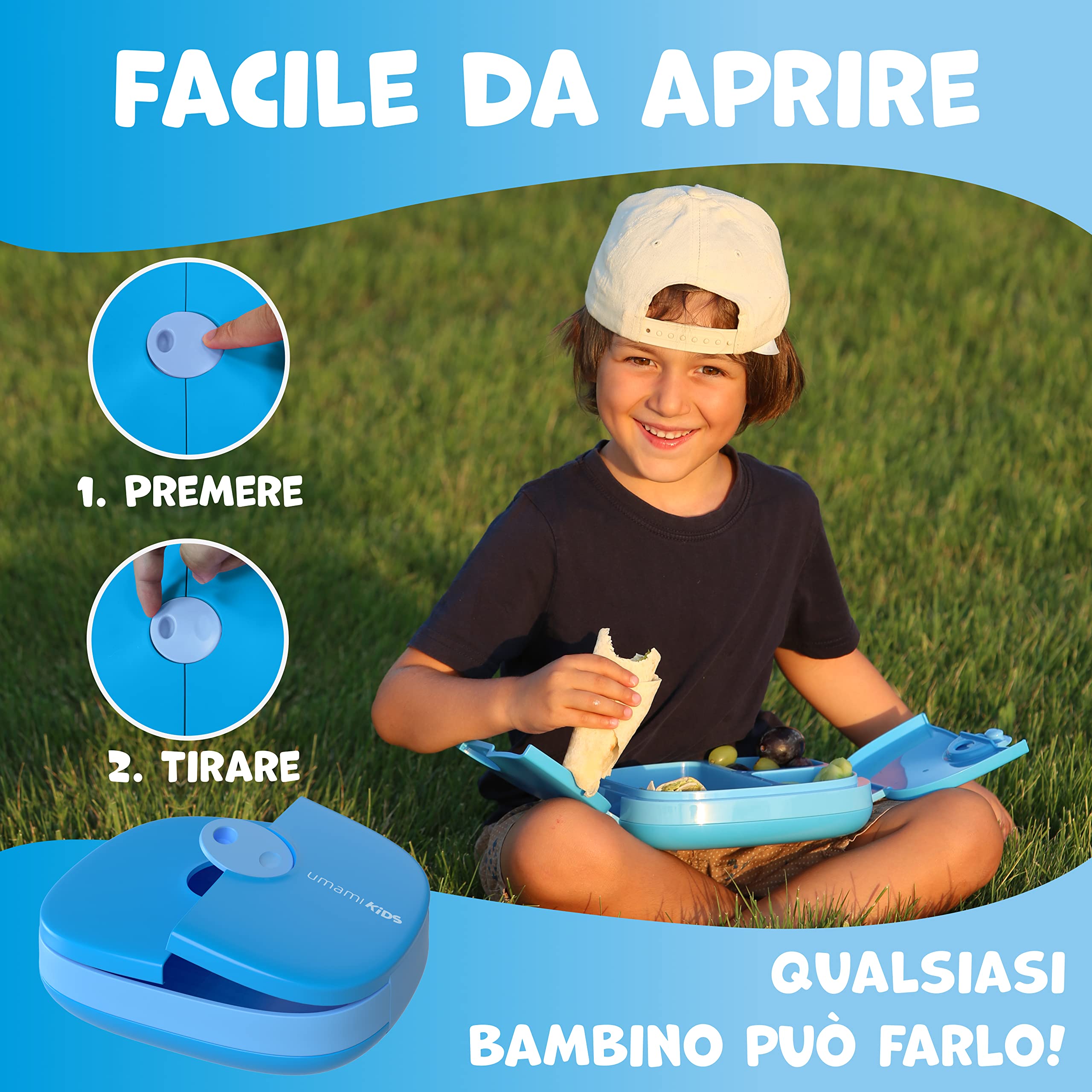 Citron Lunch Bento Per Bambini 700 Ml – Portapranzo A Scomparti, Antiperdite, Sicuro E Senza BPA – Ideale Per Scuola E Picnic