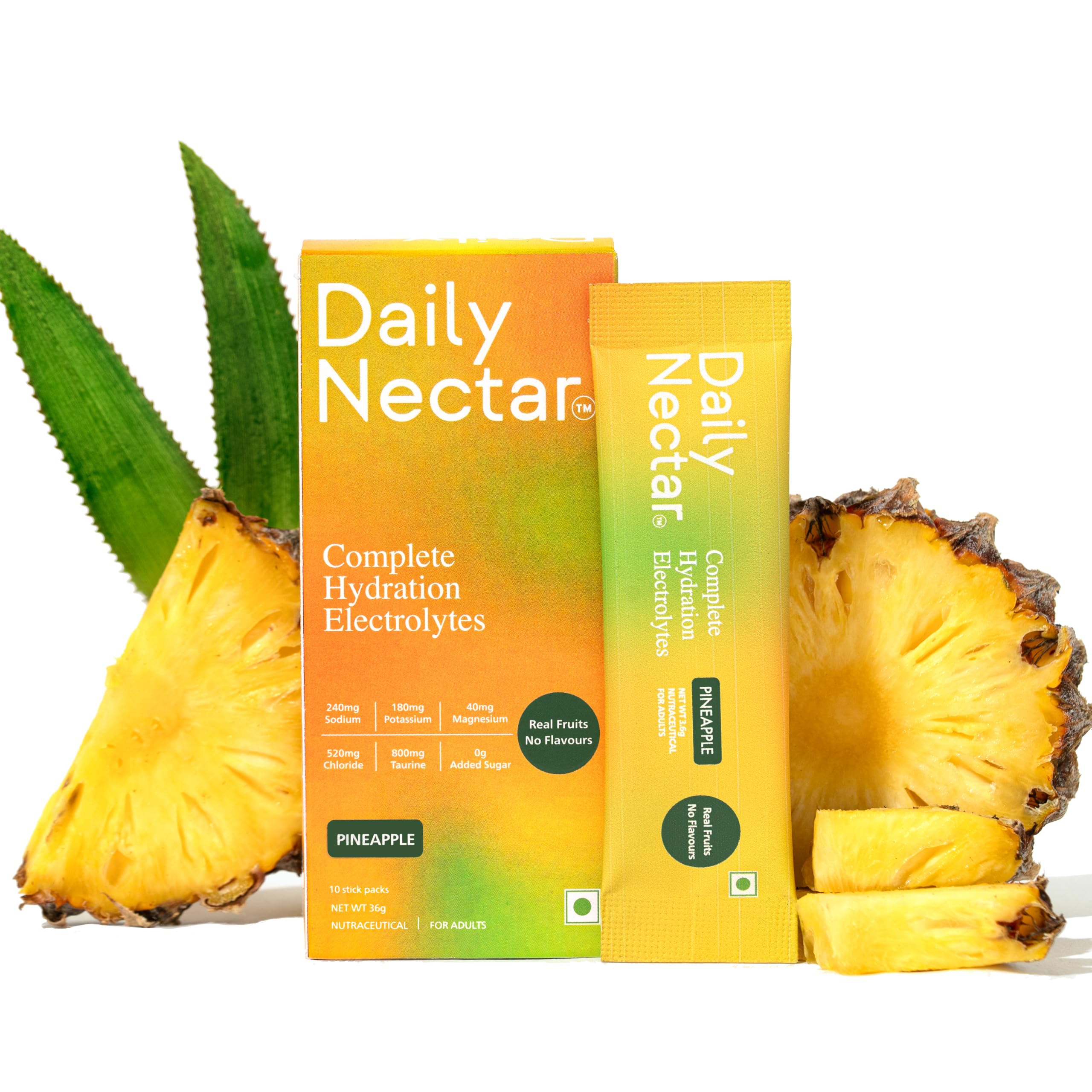Complete Hydration Electrolytes with Real Fruits and No Added Sugar | Less Sodium for Indian Diet | No Fillers, No Junk | Paleo, Keto, Vegan Friendly | For Daily Workout, Sports and Wellness | Pineapple, 10 Servings-image-7