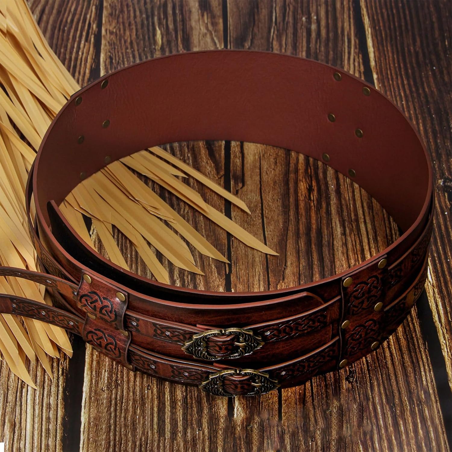 Wide Belt Cosplay Knight Corsets Nordic Faux Leather Armors Costume Mens Medieval Mens Medieval Belt