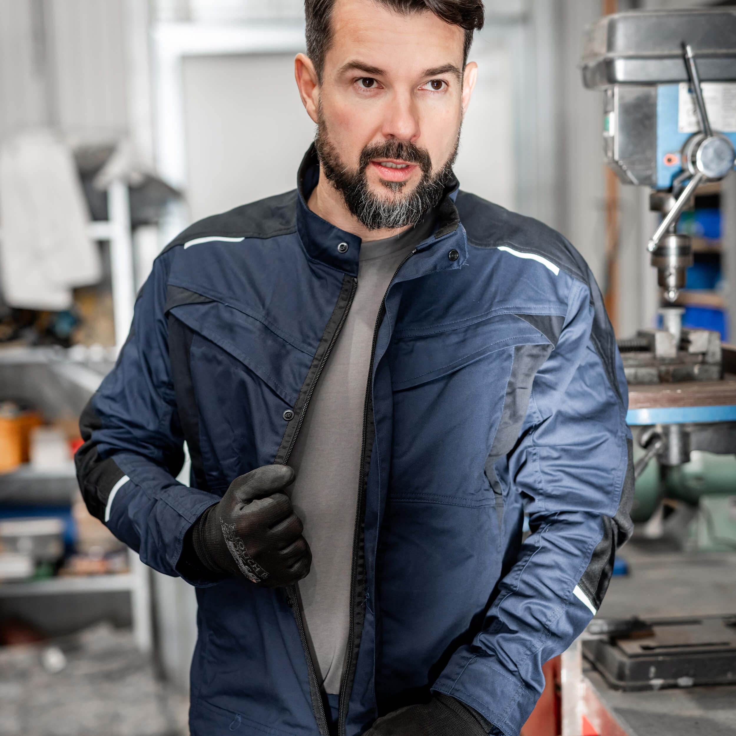 Qualitex iND Arbeitsjacke Bundjacke Jacke Stretch Flex Workwear Herren Damen Premium