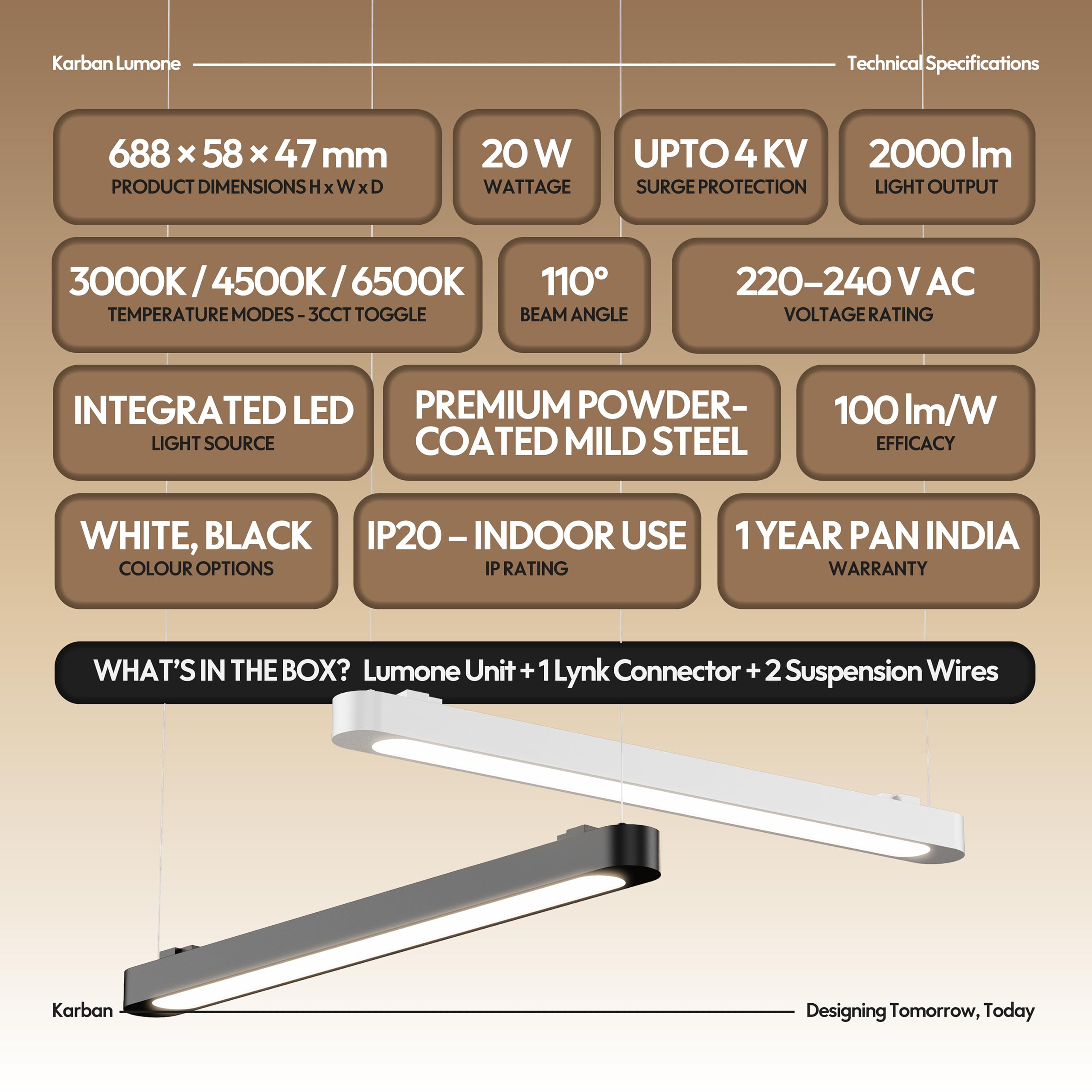 KARBAN Lumone: Color Changing Pendant Light -9
