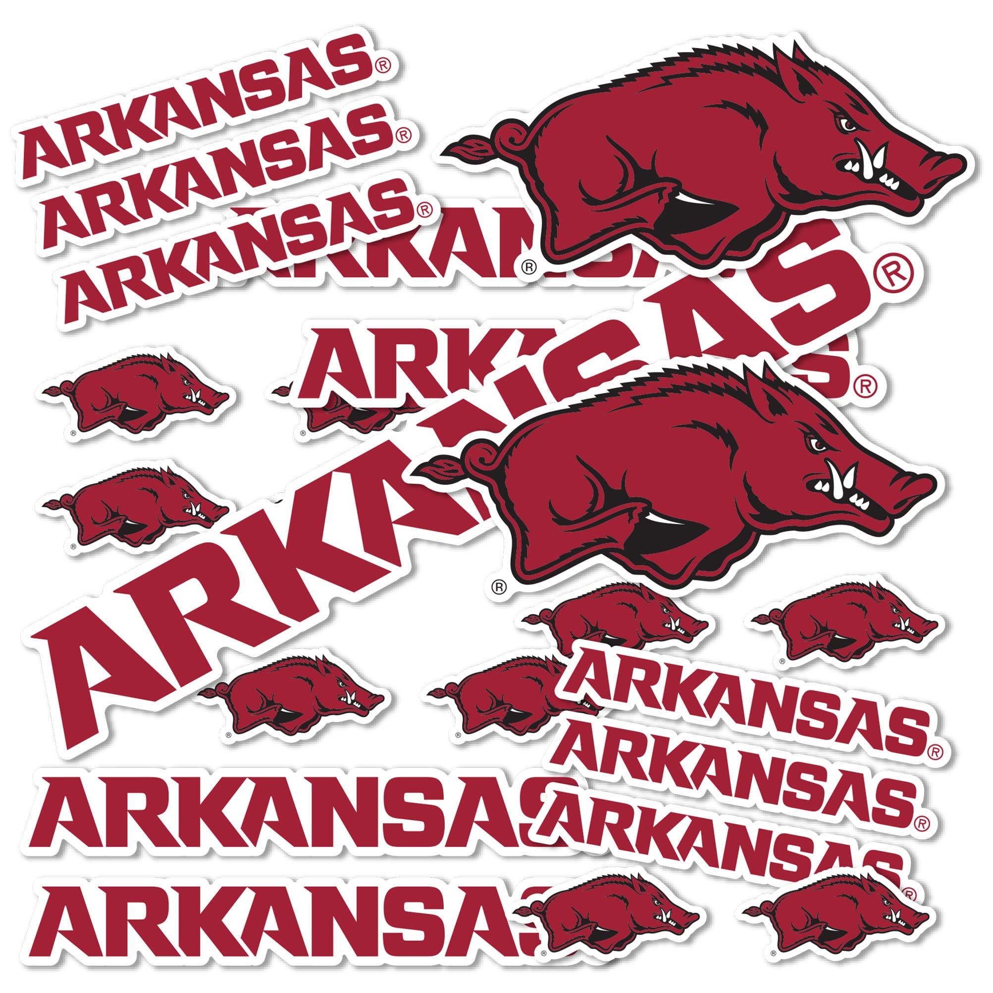 Desert Cactus University of Arkansas Sticker Razorbacks U of A Hogs Stickers Vinyl Decals Laptop Water Bottle Car Scrapbook T1 (Type 1-1)