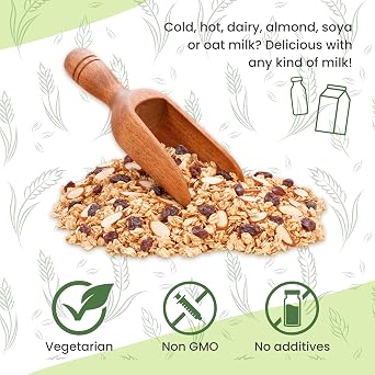 Mornflake - Crunchy Orchard Granola. 12x 500g Sachets Bags. High Fibre Granola Cereal Multipack, Breakfast Cereal with Sultanas & Dried Apple Slices Mix, All Natural Ingredients (Pack of 12)