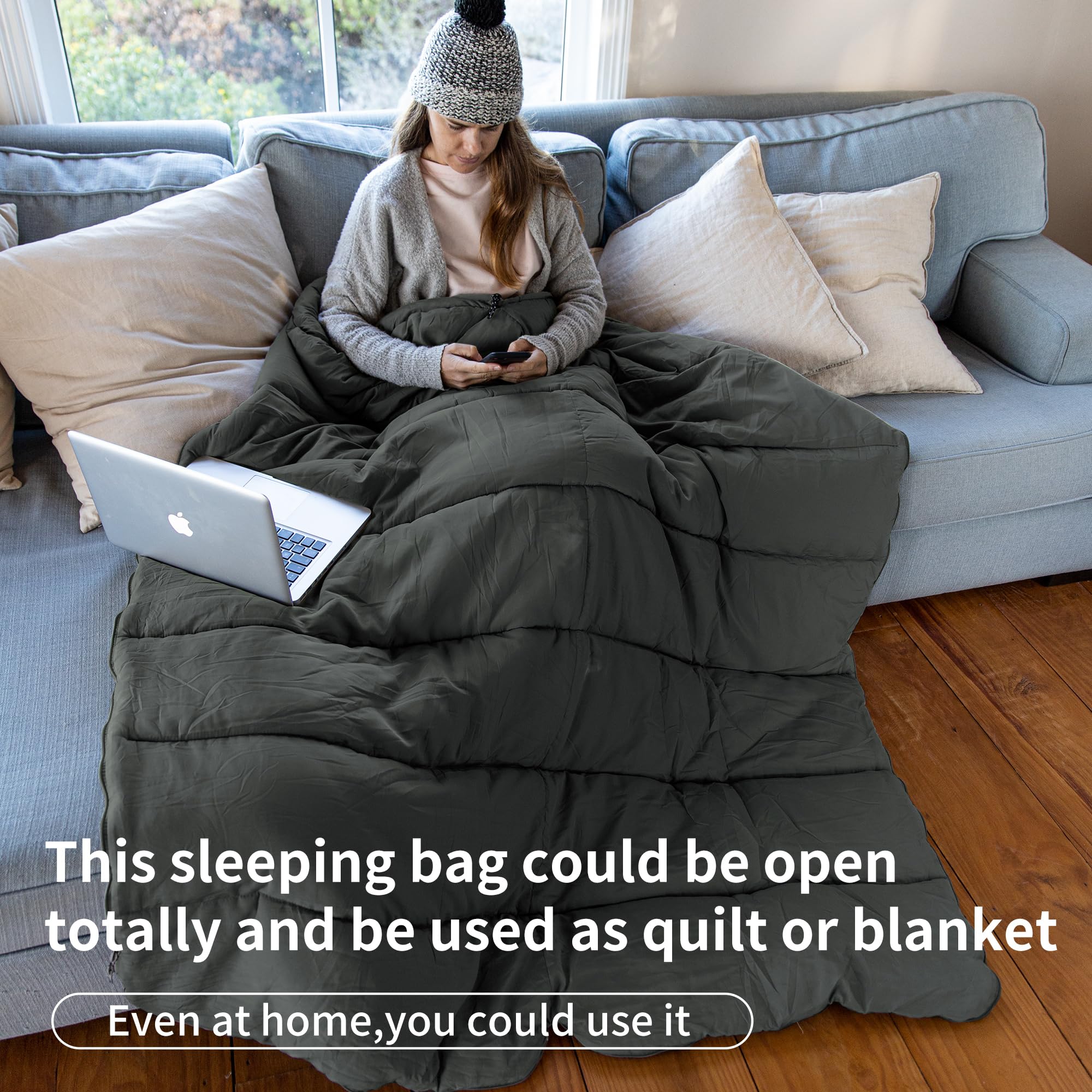 Naturehike Sacco a Pelo per Adulti, Sacco a Pelo Leggero Rettangolare Spliceable 3 Stagioni, per Campeggio all'Aperto, Escursionismo