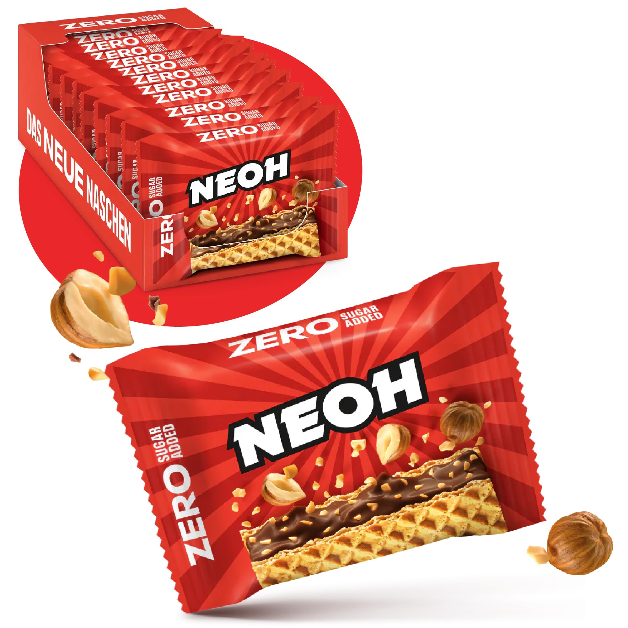 Hazelnut Crunch Wafers | 1g Sugar, 95 kcal, 21g | Keto-Friendly, Low-Carb, High-Fibre | The New Alternative to Traditional Sweets | 12 Pack