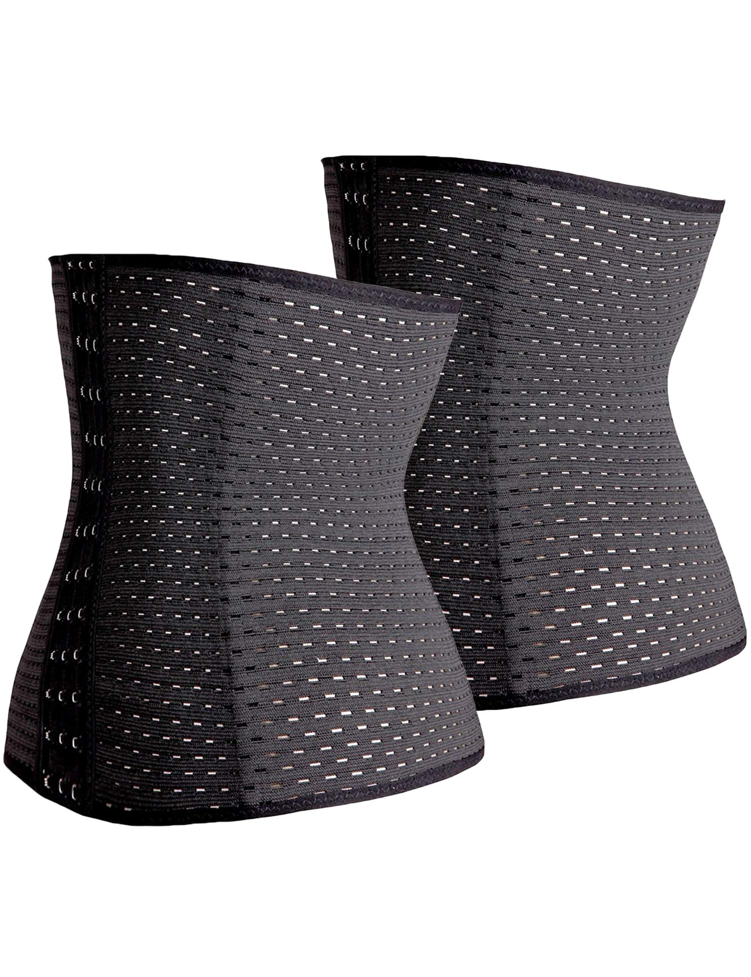 Youloveit Women's Waist Trainer Corset for Everyday Wear Steel Boned Tummy Control Body Shaper with Adjustable Hooks