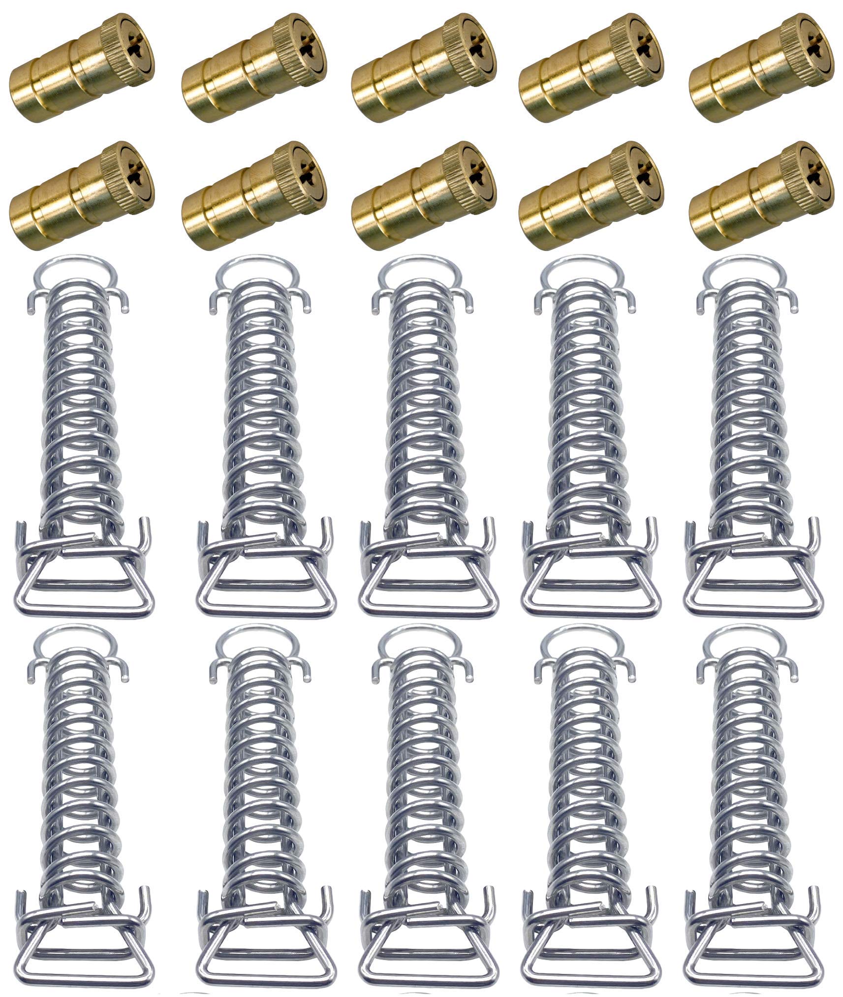 Bargain Brass Pool Cover Anchor and Spring Bundle for Safety Pool Cover for Inground Pools - 10 Pack-image-14