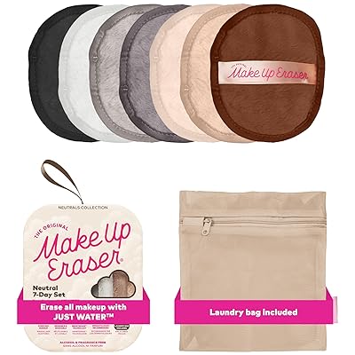 7-Day Set, Erase All Makeup with Just Water, Including Waterproof Mascara, Eyeliner, Foundation, Lipstick, Sunscreen, and More! 7ct