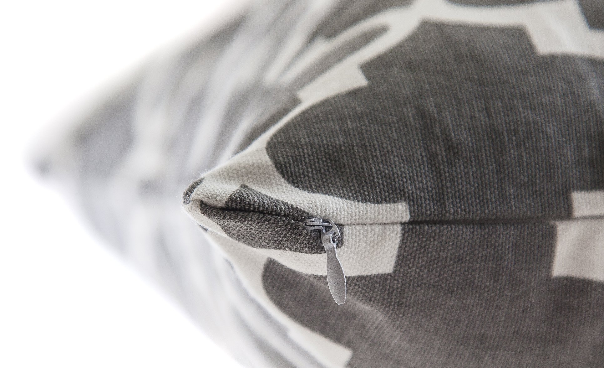 TreeWool - 2 Pezzi - Trellis Accent Decorativi Fodere per Cuscini in Cotone (50 x 50 cm, Grigio Grafite)