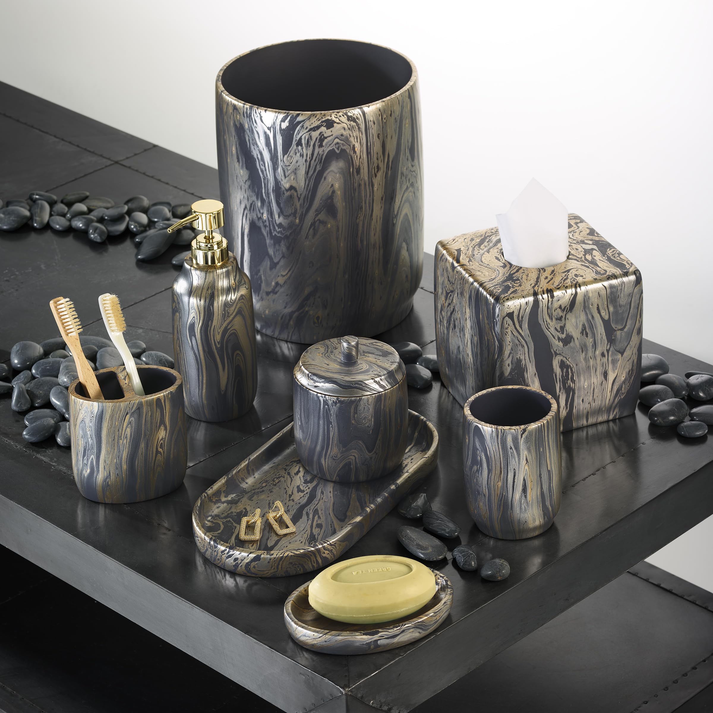 Amazon.com: Nicole Miller - Bathroom Set, 3pc Countertop