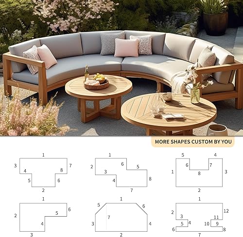 Miniatura 6 de Cojines de banco personalizados para muebles de interior, cojín de asiento de ventana de bahía para interiores, almohadilla de banco de espuma