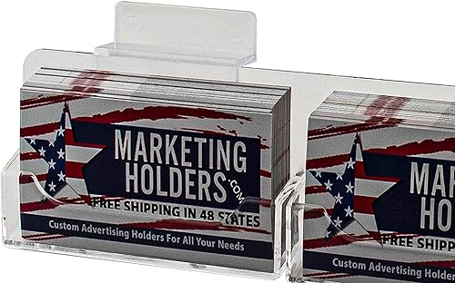 Miniatura 3 de Marketing Holders Slatwall - Soporte para tarjetas de visita con 3 bolsillos para mostrar tarjetas de contacto de 3.5 x 2 pulgadas en ferias