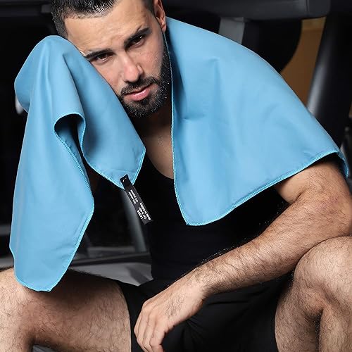 Miniatura 4 de Toalla de microfibra Rainleaf perfecta para viajes y gimnasio y camping. Secado rápido - Super absorbente - Ultra compacta - Liviana. Adecuada para