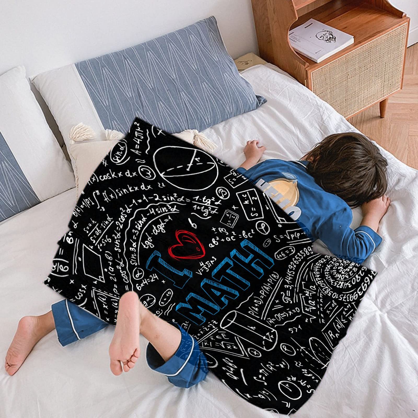 Love You So Math Blanket Flannel Throw Lightweight Super Soft Cozy Luxury Family Bed Blanket Birthday Gift Microfiber 50