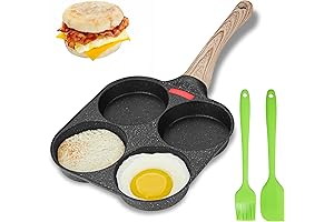MyLifeUNIT Aluminum 4-Cup Egg Frying Pan: Essential Kitchen Tool for Easy and Convenient Breakfast Preparation