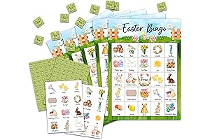 Easter Bingo Card Game; Bingo Game for Adults, Outdoor Easter Party Supplies,...