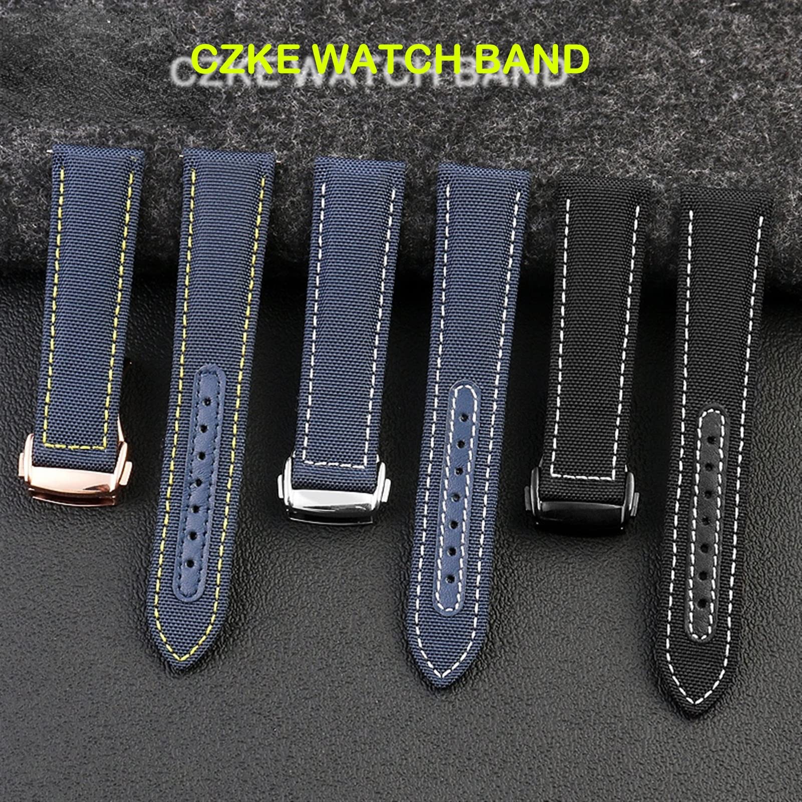VELORE Per Omega 300 cinturino orologio in tela di nylon intrecciata in pelle tessuto, cinturini per orologi 19mm 20mm 21mm 2mm