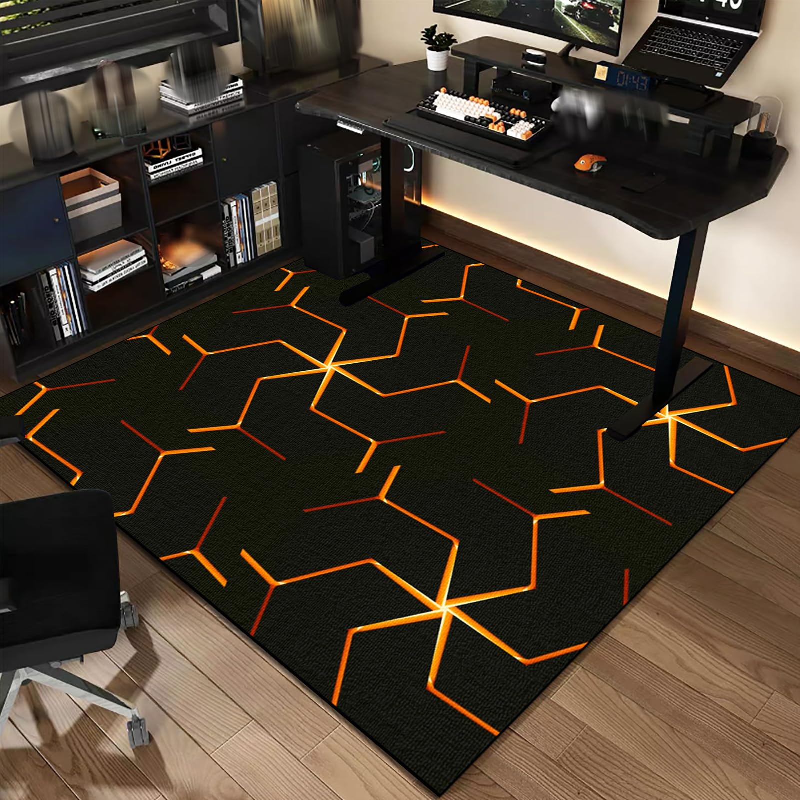 Alfombra Escritorio Suelo Antideslizante Protectora Suelo para Silla de Oficina, Alfombrilla para Silla para Suelos Duros Alfombra Silla Gaming Oficina Protectors Suelo Silla Ruedas 180 x 200 cm