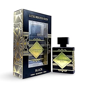 LUXURIOUS OUD BLACK Eau de Parfum, Premium Agarwood Fragrance, 3.4 Fl Oz, 100ml