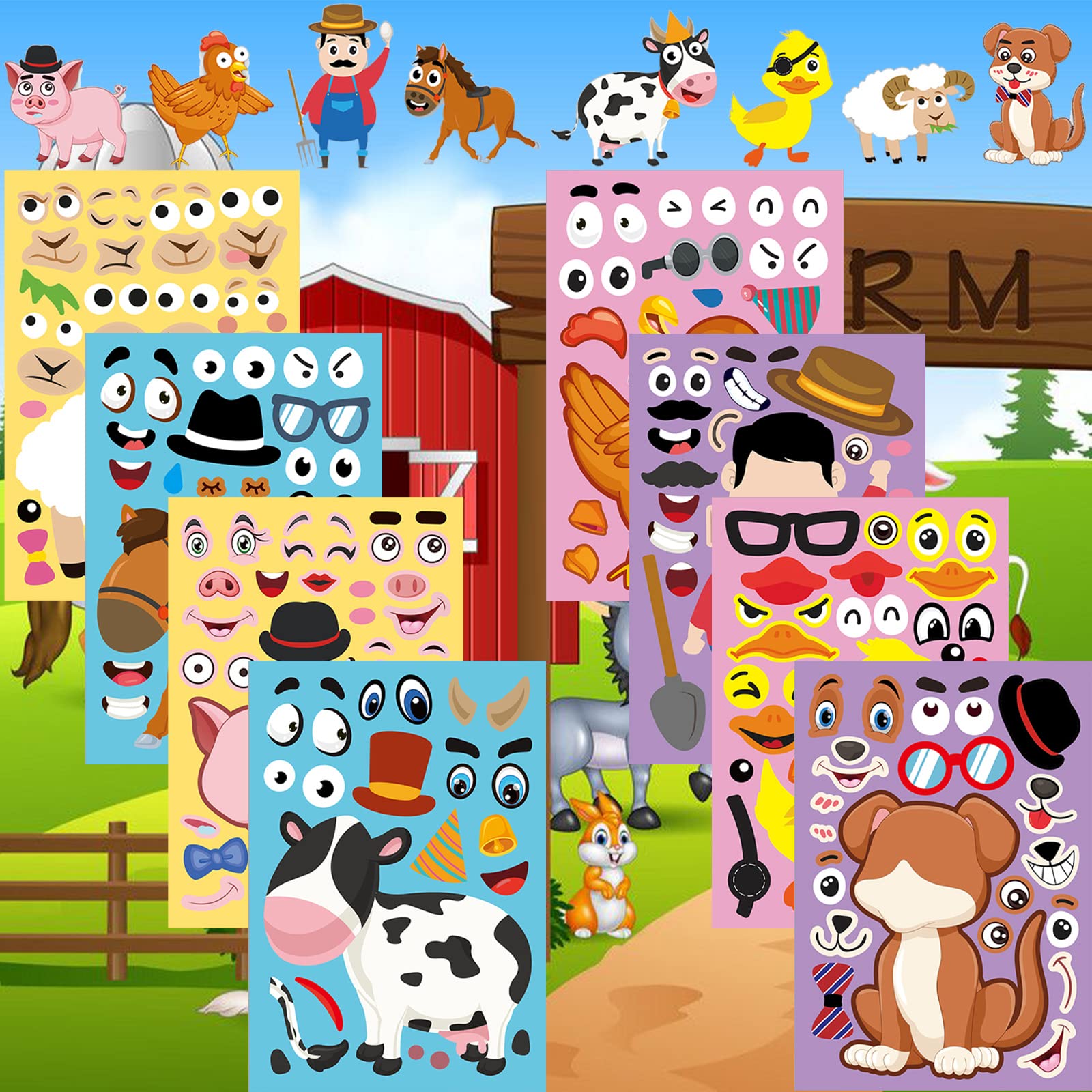 Buy Animal Stickers for Kids, Selfadhesive DIY Reusable Stickers as