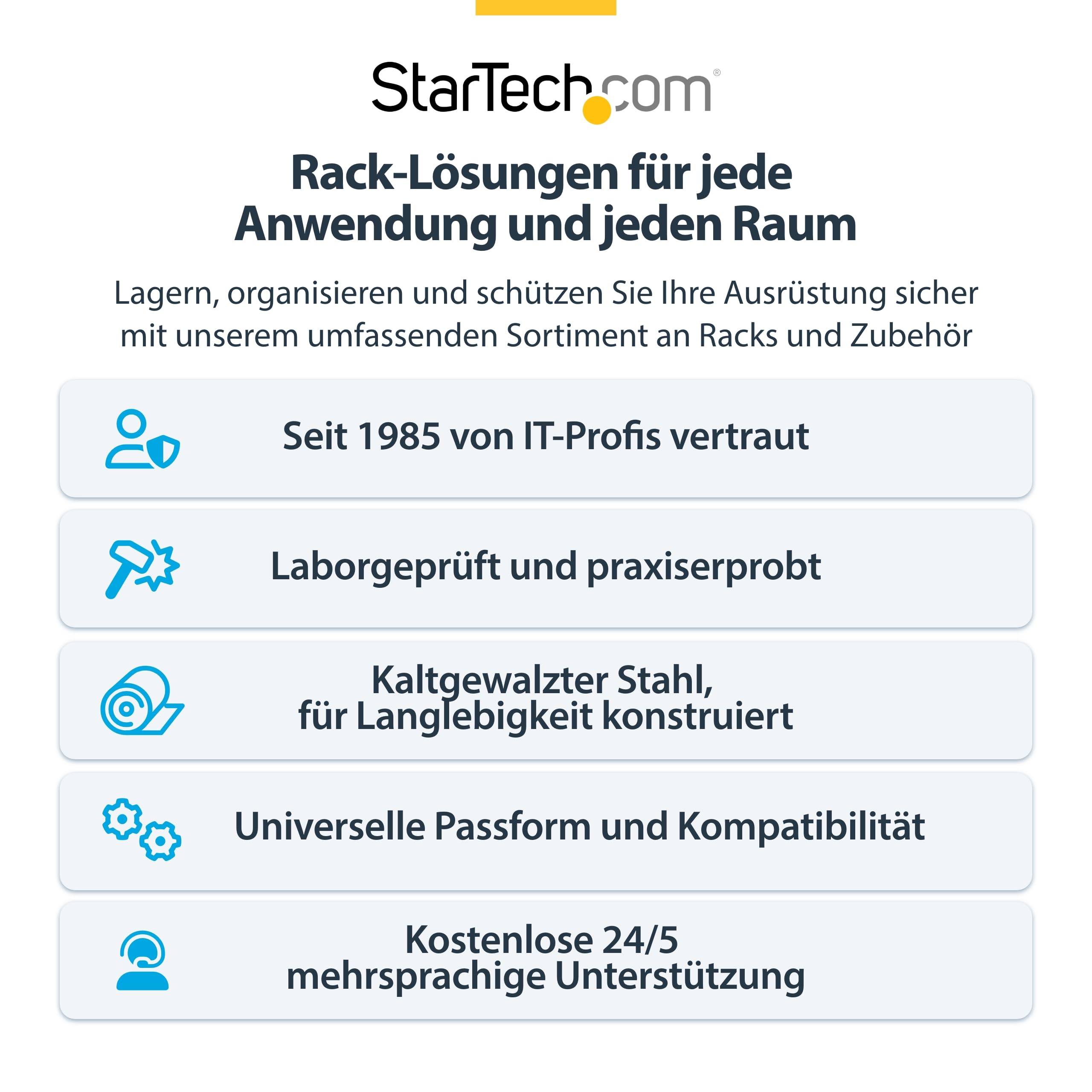 StarTech 2-Pfosten 6HE Wandmontage Rack, 19", 40kg (WALLMOUNT6-HAF) | Serverrack, Schrank, für Server/Daten/Netzwerkgeräte, Fachböden, Patch-Panels, USV, ausklappbar