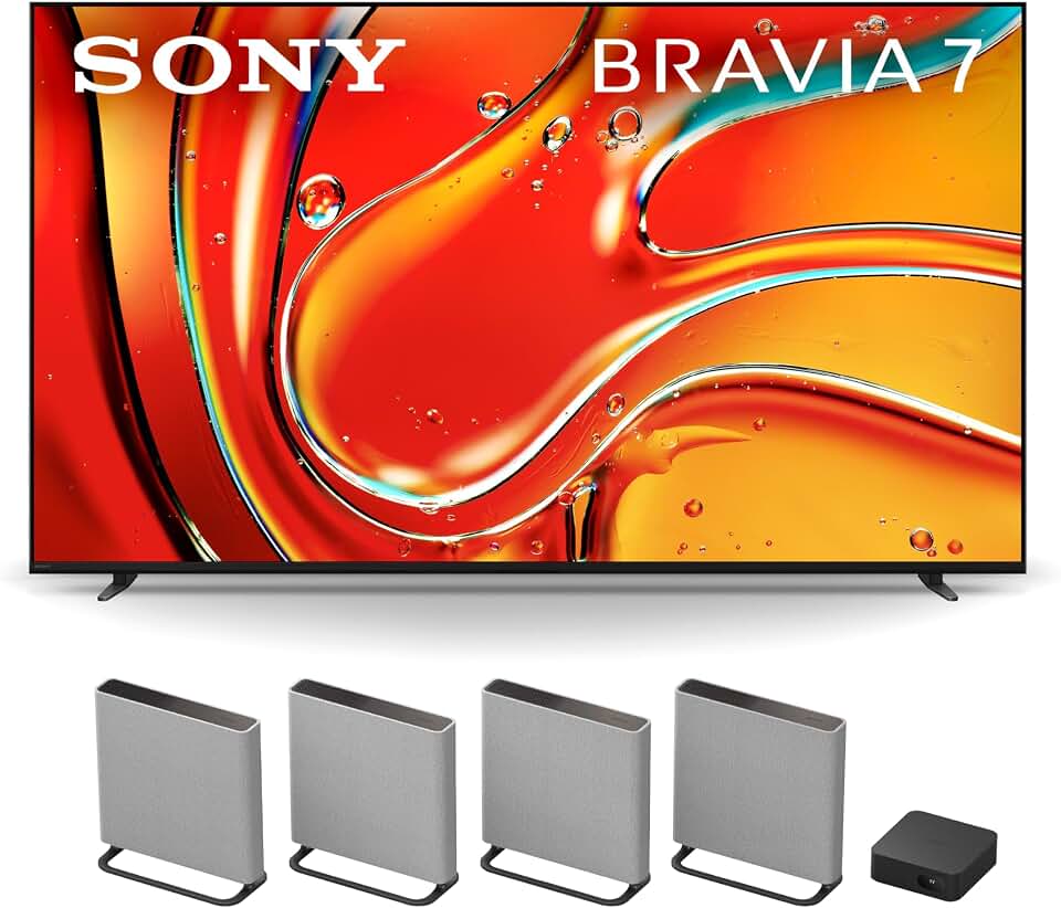 Sony 65 Inch Mini LED QLED 4K Ultra HD TV BRAVIA 7 Smart Google TV with Dolby Vision HDR and Exclusive Features for PlayStation®5 (K-65XR70), 2024 Model BRAVIA Theater Quad