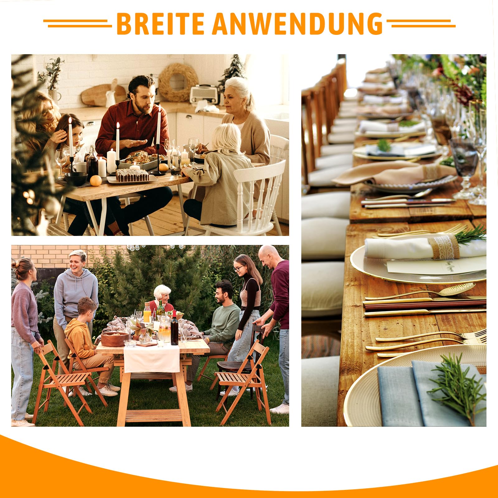Chafing Dish Profi Set, 4 Stück, 8 x GN 1/2 | Mit halbgroßen Lebensmittelbehältern, Wärmebehälter für Catering, Für Buffet und Hochzeitsfeste, Speisenwärmer Set