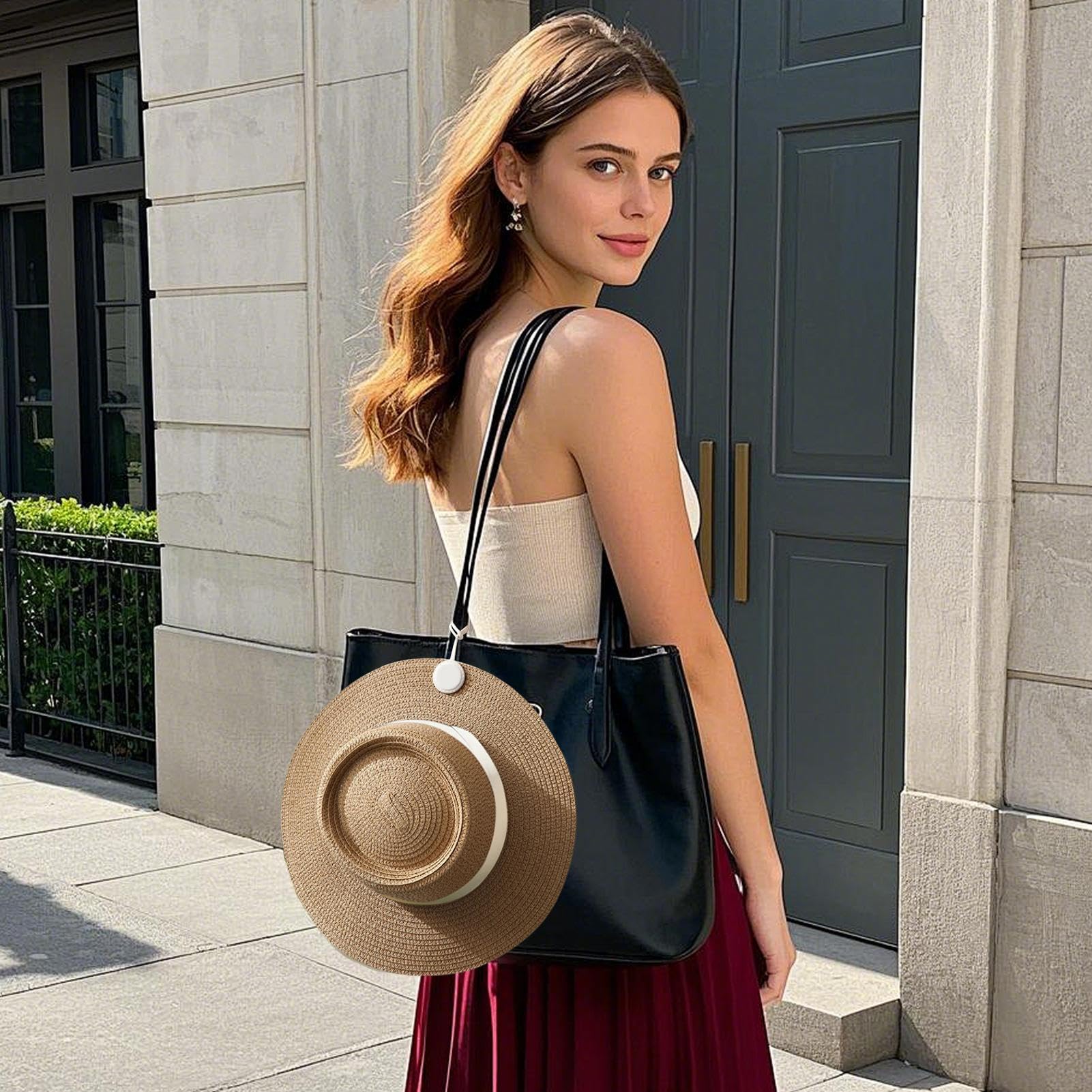 Generico Fermaglio Per Cappello Da Viaggio - Clip Magnetico Per Borsetta Cappello E Borsa | Accessori Moda In Silicone Donna Per Escursionismo Sport All'Aperto Golf Campeggio Spiaggia