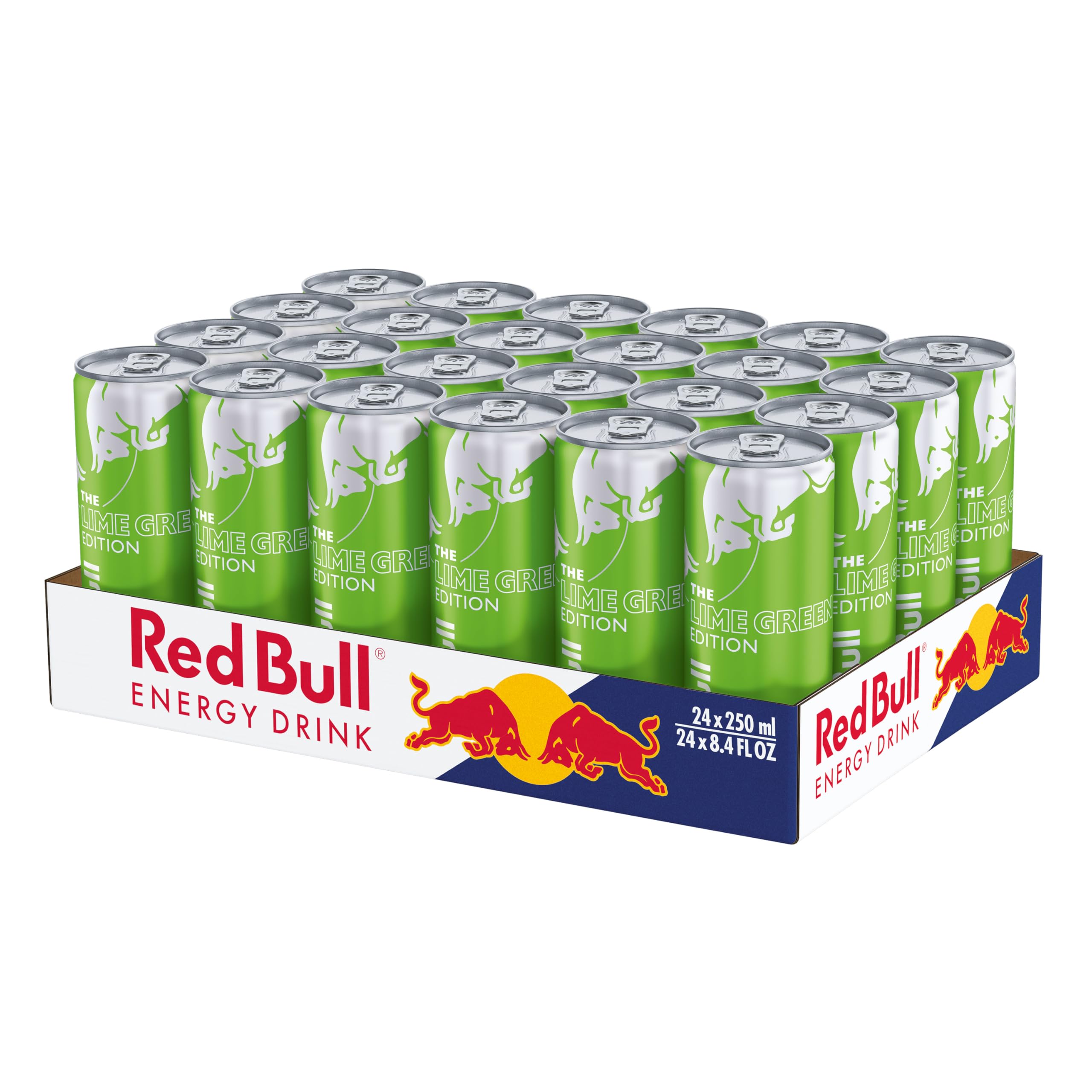 Red Bull bebida Energética Curuba y Flore de Sauce, Lime Green Edition, 24x250 ml