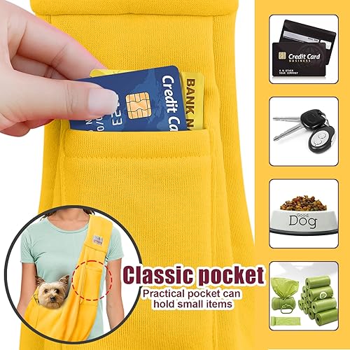 Miniatura 3 de artisome Transportador reversible para perros con correa ajustable de viaje, bolsa segura para manos libres, mochila para cachorros pequeños (para