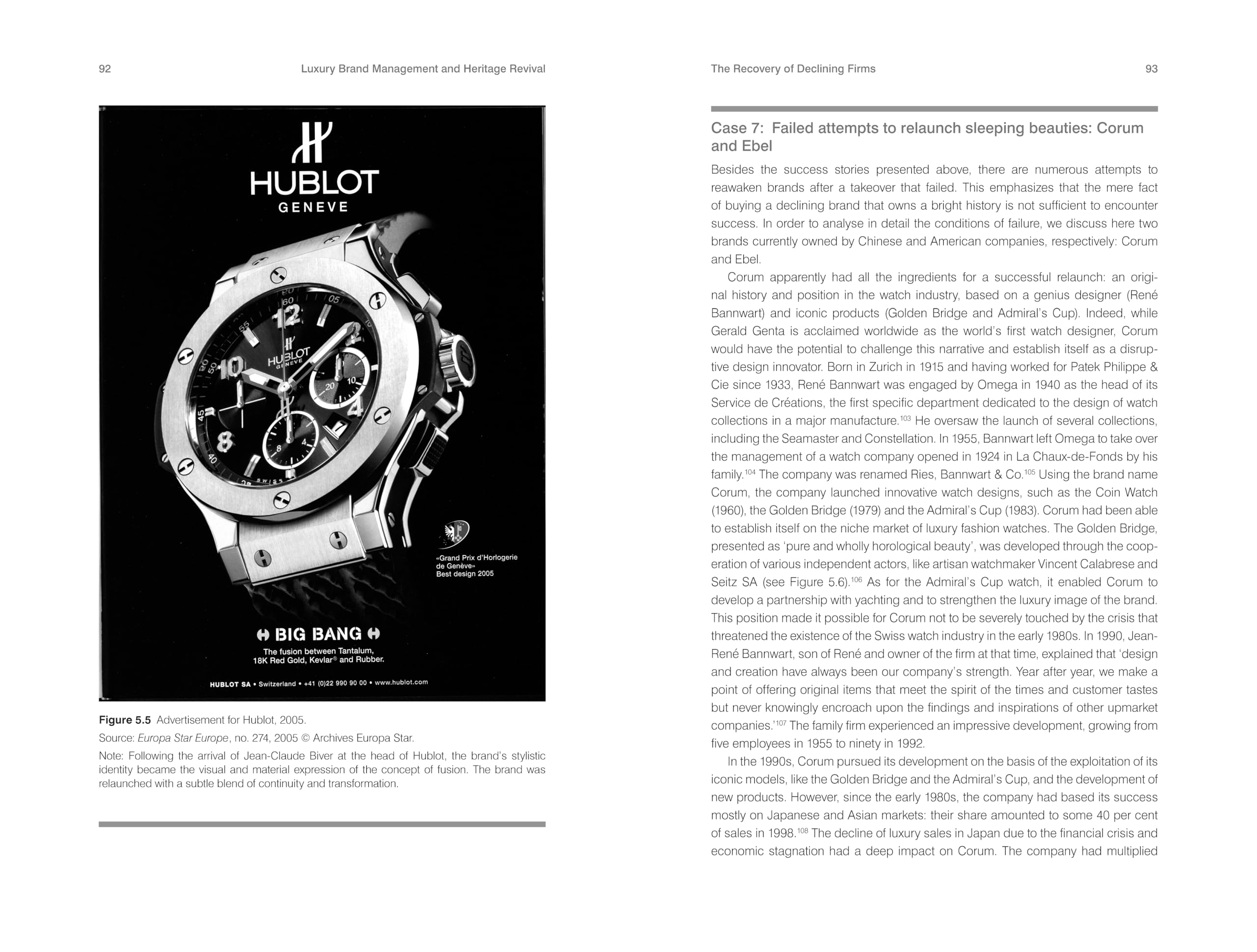 Luxury Brand Management and Heritage Revival: Case Studies from the Swiss Watch Industry