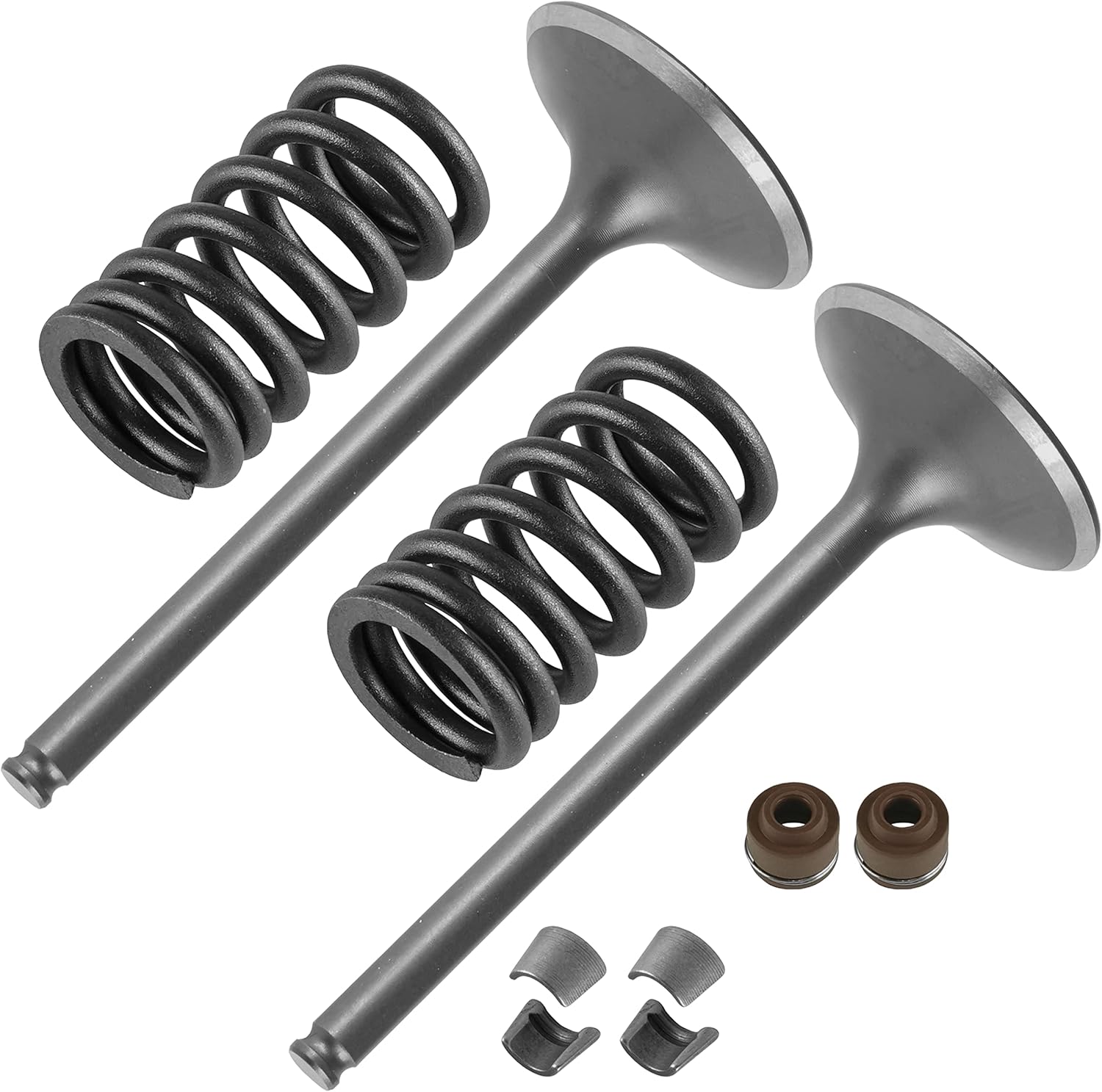 Caltric 2x Intake Valve Kit compatible with Honda CRF450X 2005 2006 2007 2008 2009 2012 2013 2014 2015 2016 2017