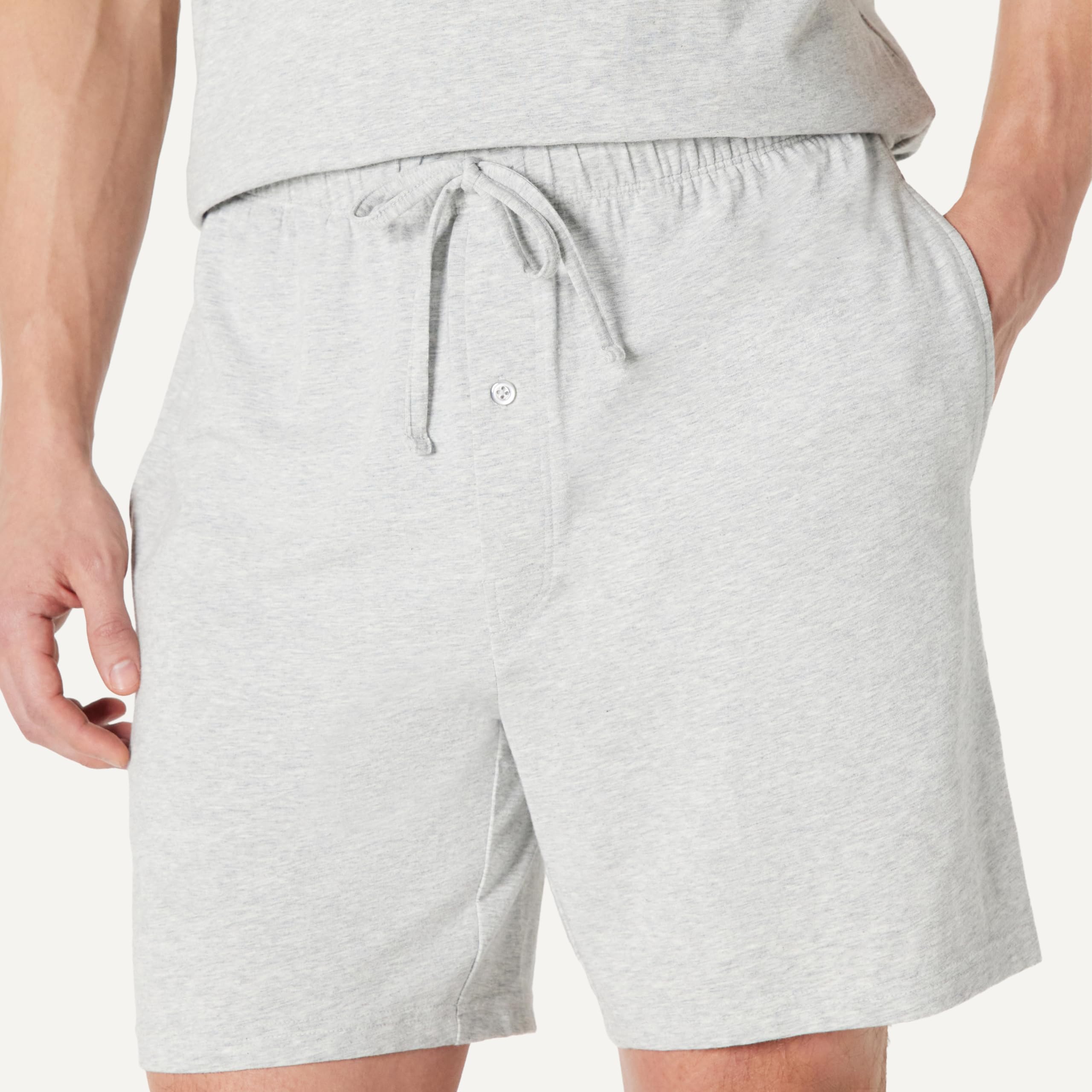 Amazon Essentials Homme Ensemble Pyjama en Coton et Modal, t-Shirt à Manches Courtes et Short