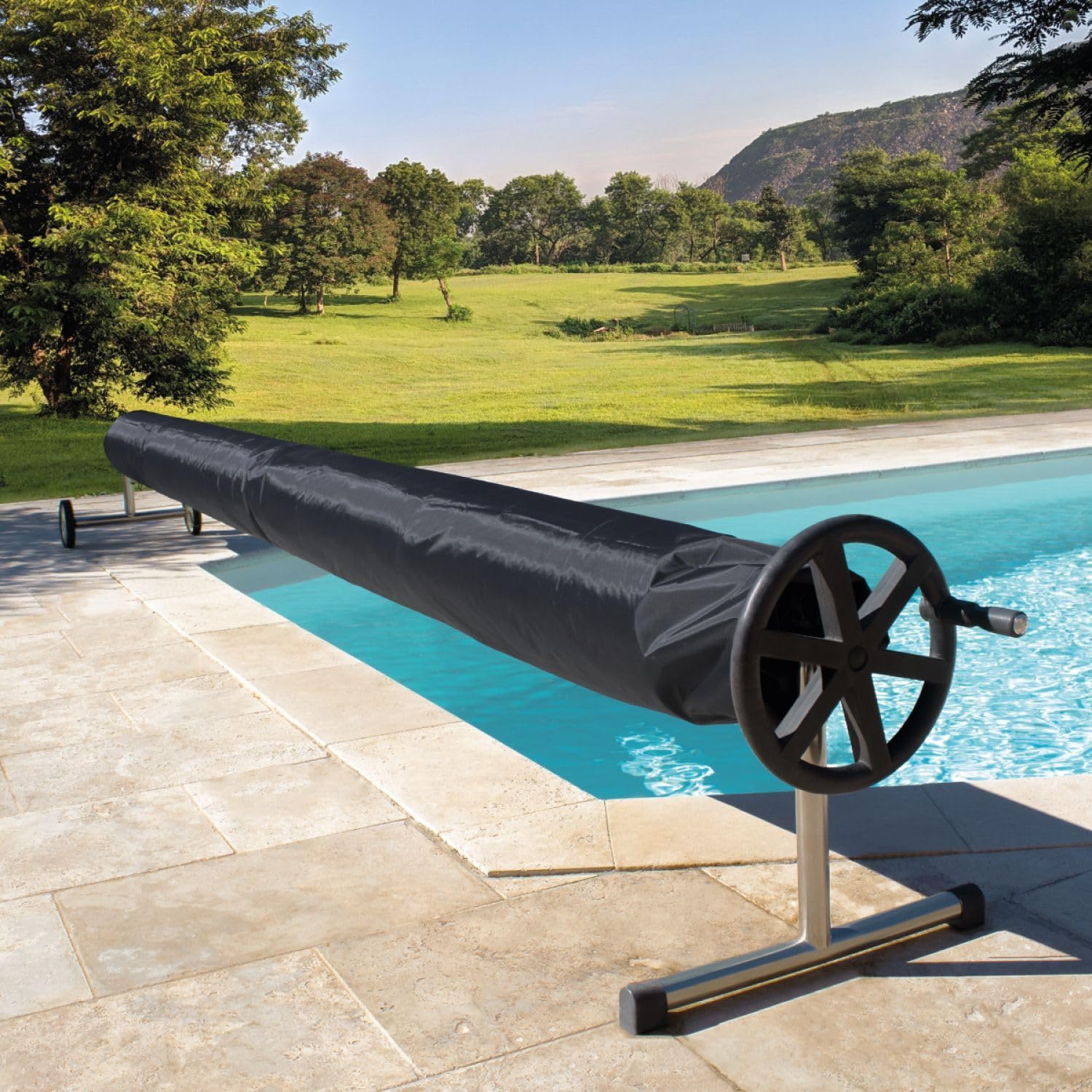 Linxor - Couverture, Bâche de Protection pour Enrouleur de Piscine - 4 Dimensions