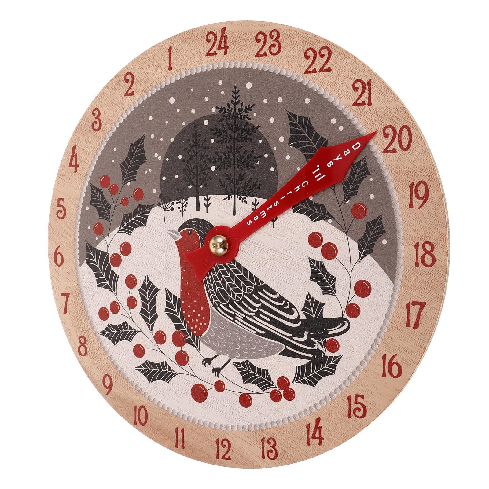 Toyvian 3 Stück Weihnachtskalender zum Aufhängen mit Vögeln, Countdown