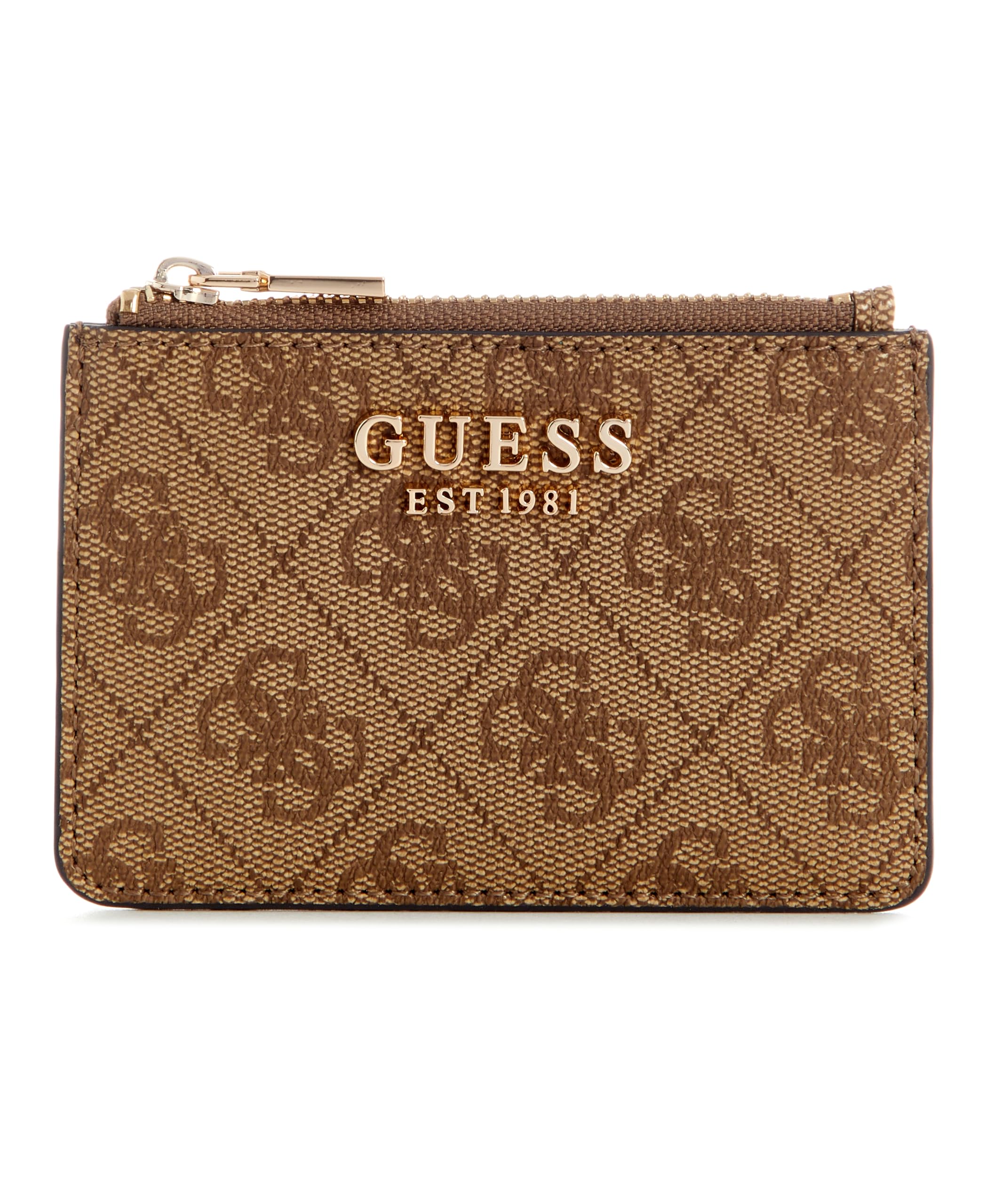 GUESS Tarjetero Laurel II SLG Card Case Latte Logo Beige