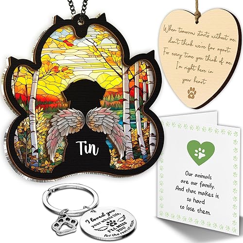 Vista 12 de 2 bonitos atrapasoles de decoración de Halloween, espeluznantes lindos fantasmas colgantes de ventana, fantasma con gato negro, adornos de calabaza