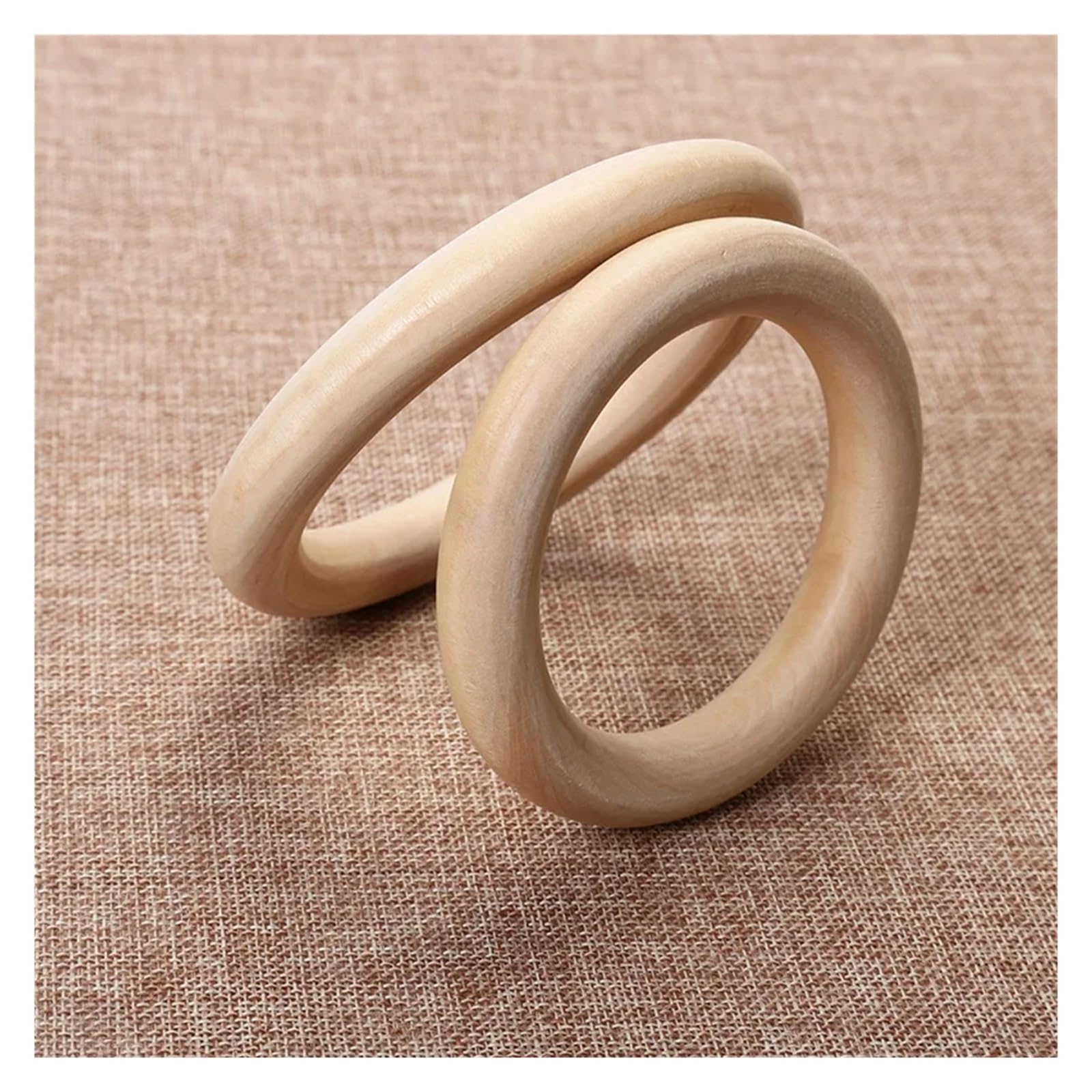Holzringe für Handarbeiten, Unvollendete Massivholzringe 12–125 mm for Makramee-DIY-Schmuckherstellung(35mm 20Pcs)