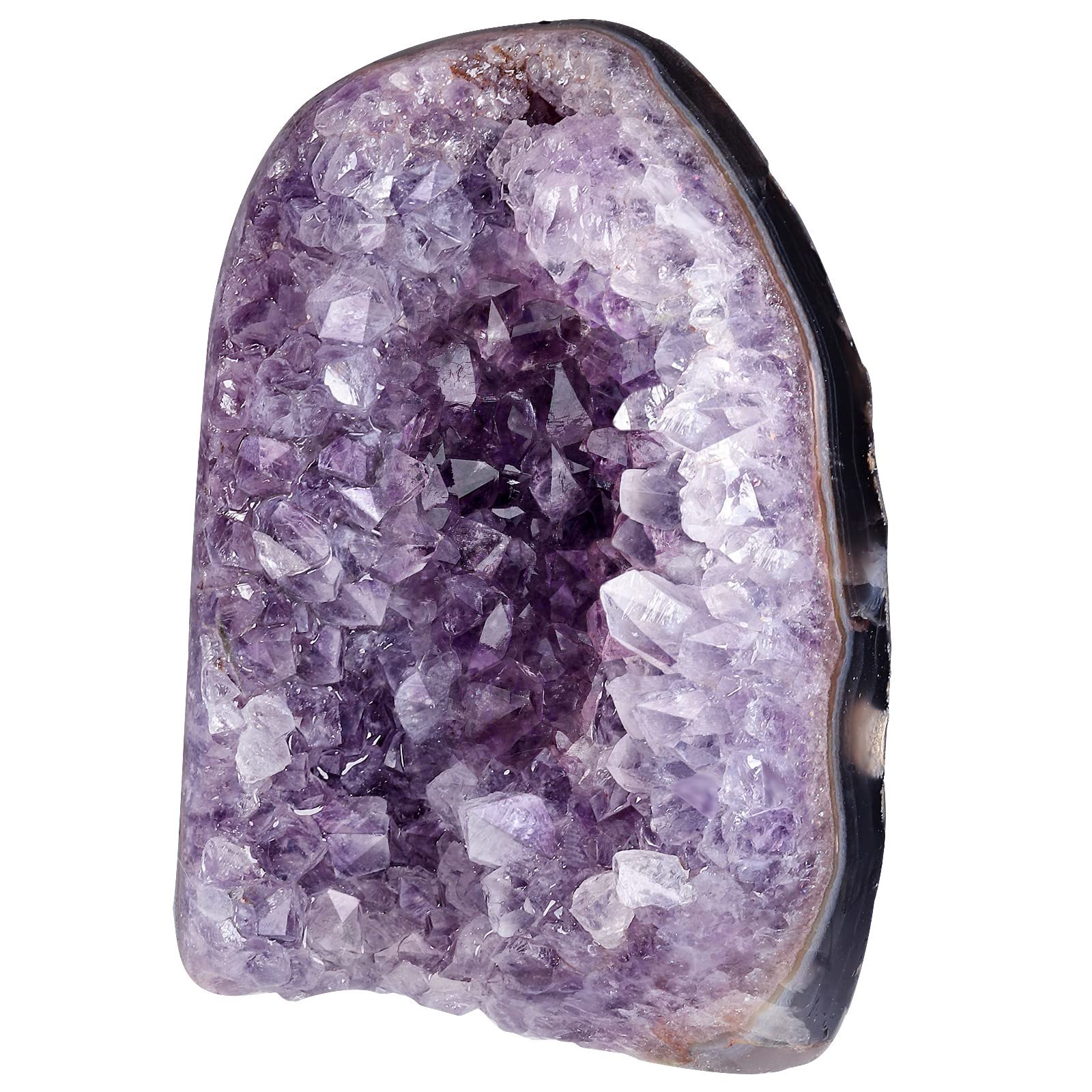 Nupuyai Améthyste Cluster Naturelle Cristal Pierre Brute Décoration, Spécimen de Amas d'améthyste pour la Feng Shui Décoration de Maison et Bureau Reiki Méditation (600g-700g)