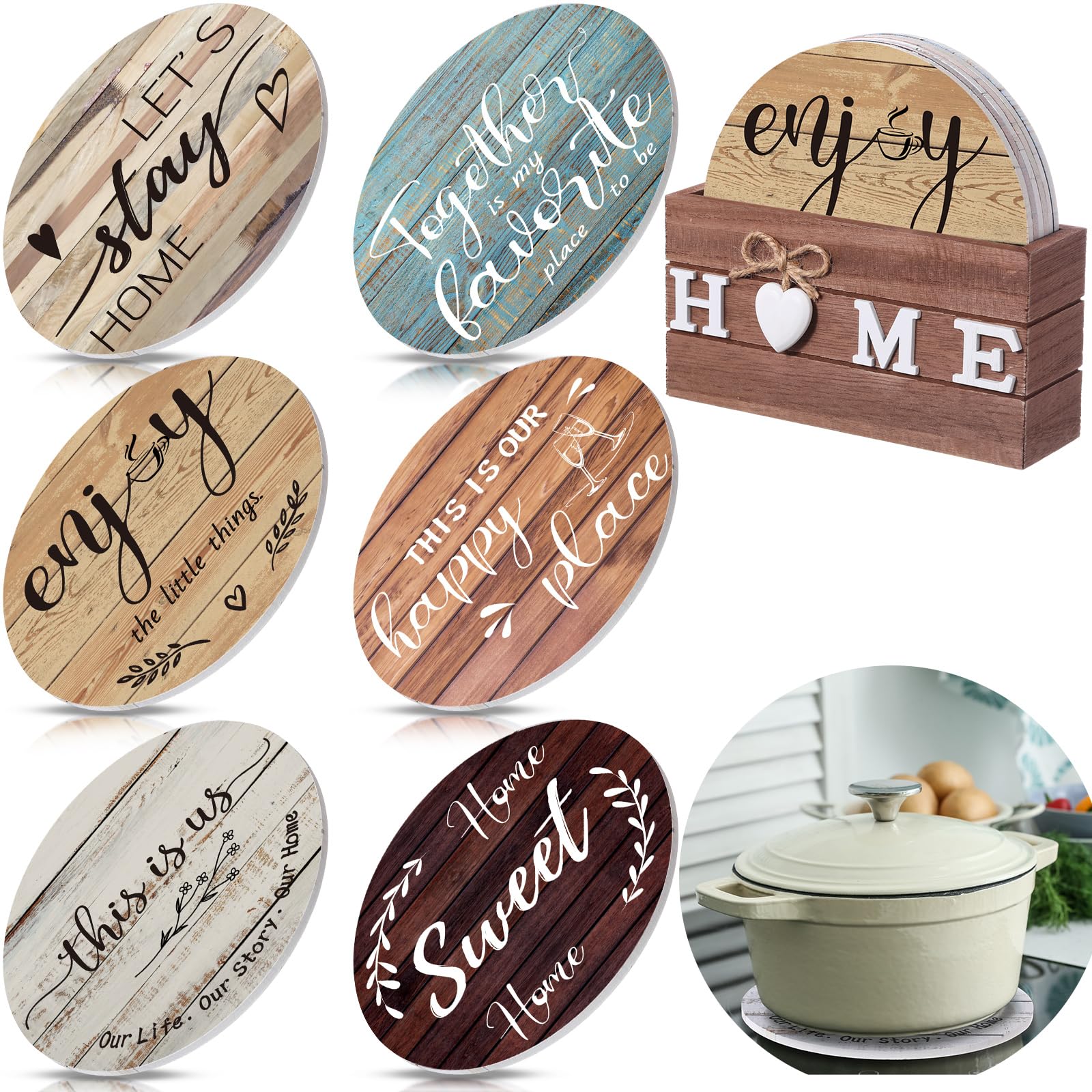 Queekay Trivets Set of 6, 7