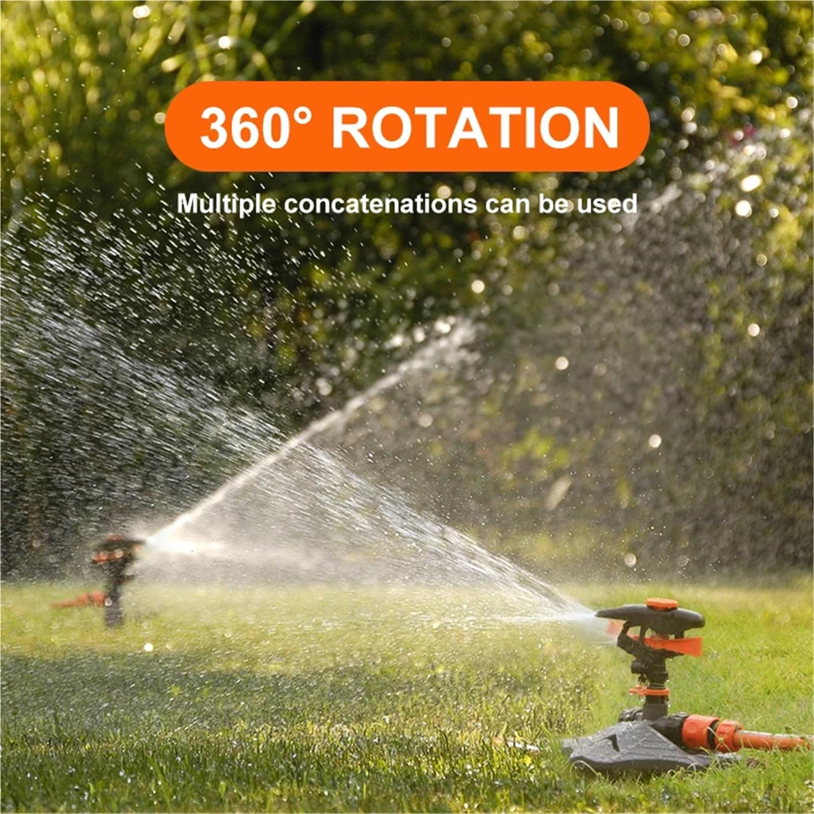 Irrigatore Rotante Irrigatori automatici for irrigazione da giardino | Sistema di irrigazione con rotazione a 360° con ugello for piante da erba for cortile esterno agricolo(1pcs)