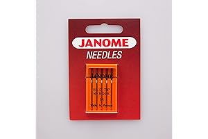 Janome Red Tip 5 Needle Pack Size 14: Essential Sewing Machine Needles for Precision Sewing