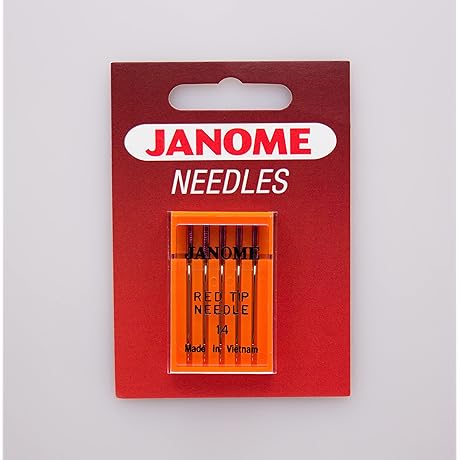 Janome Red Tip 5 Needle Pack Size 14: Essential Sewing Machine Needles for Precision Sewing