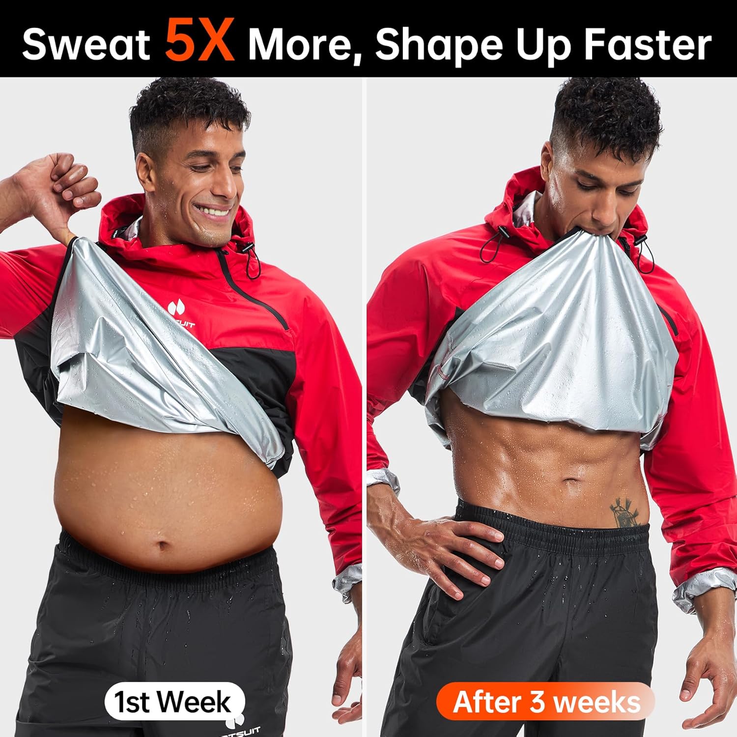 HOTSUIT Sauna Suit for Men Sweat Sauna Jacket Pant Gym Workout Sweat Suits - Image 3