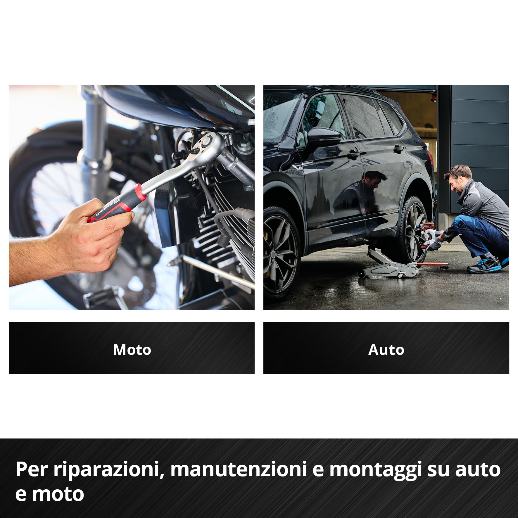 Original Einhell E-Case valigetta attrezzi 121 pezzi auto (professionale auto, set bussole, bussole porta inserti, inserti impact, bussole candele, cricchetti reversibili, valigetta sistema)