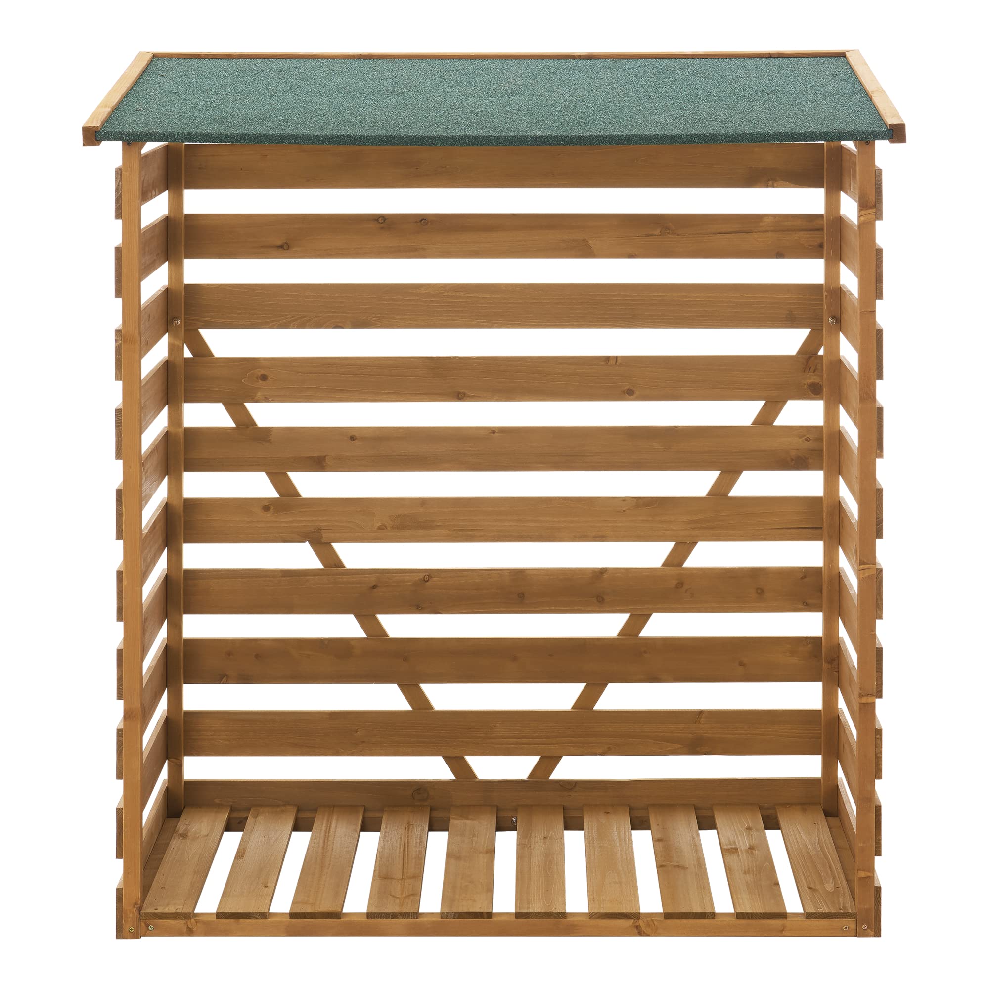 Legnaia da Esterno Abete con Tetto in Bitume Deposito Coperto per Legna da Ardere 123 x 116 x 64 cm
