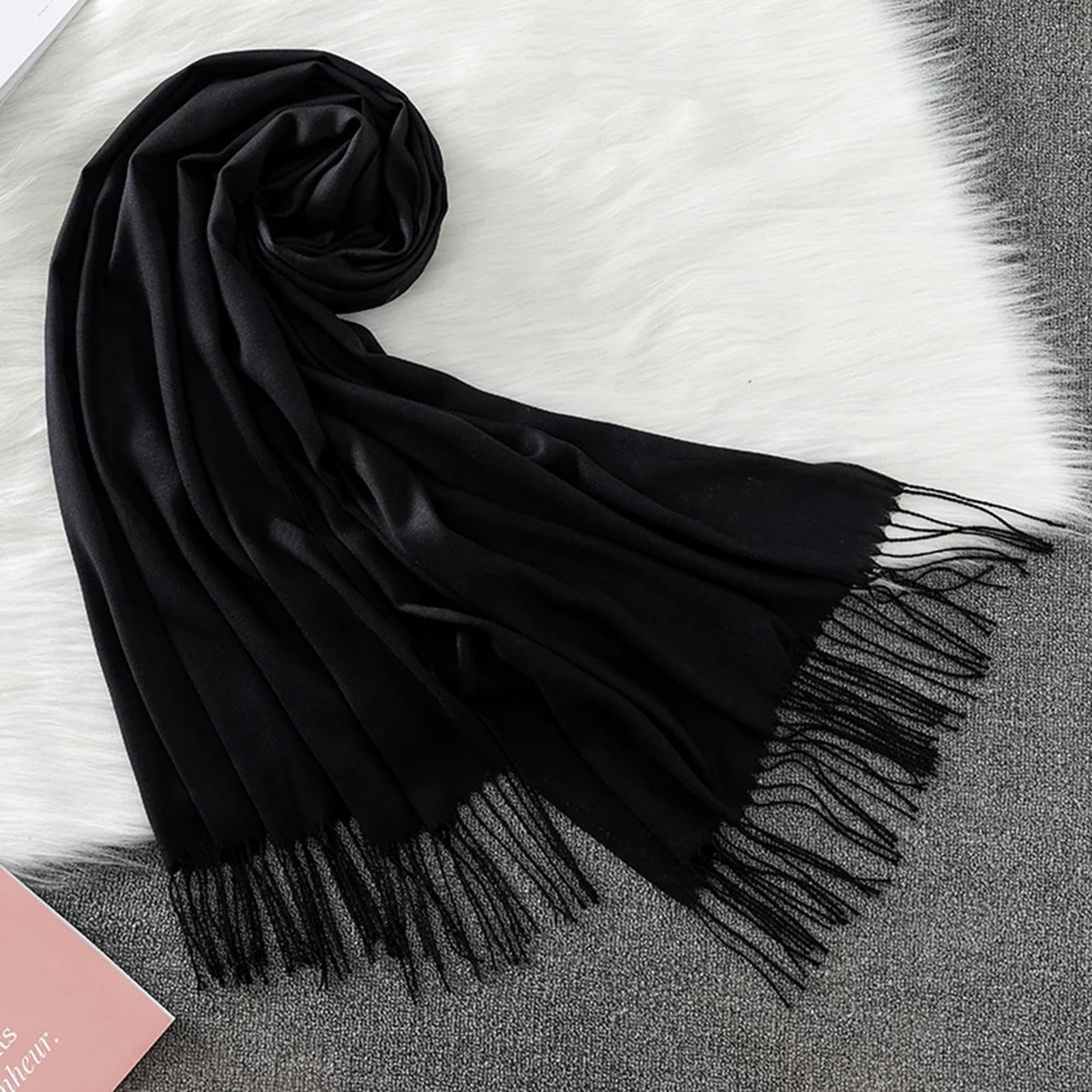 Szalik moda solidny szalik kobiety miękkie zimowe ciepłe szaliki hidżab damski szal chusty bandana fulard